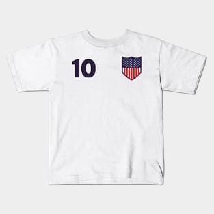 USA Football Supporters Heritage Home Crest Number 10 Kids T-Shirt